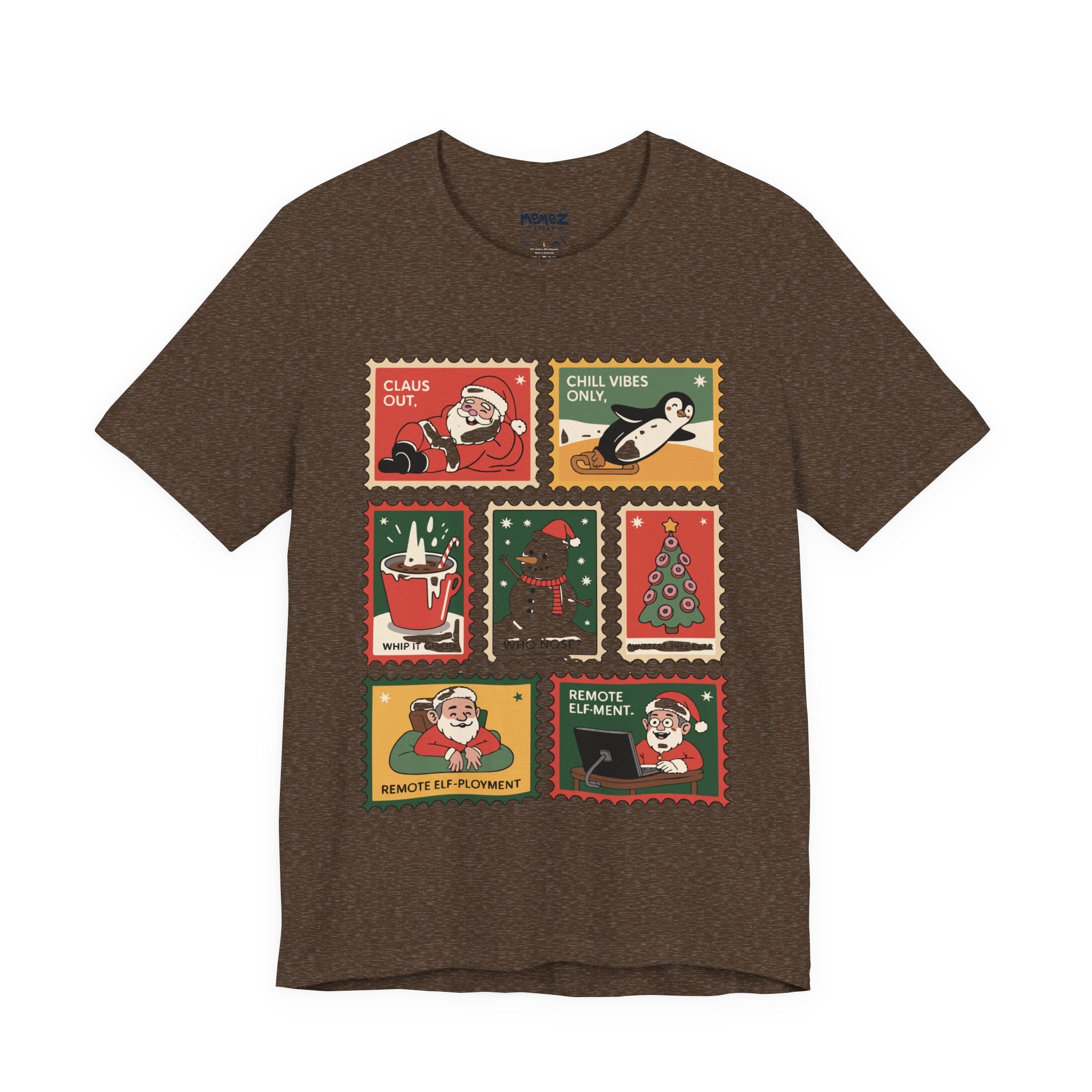 Xmas Stamp Collection Meme Funny Tee