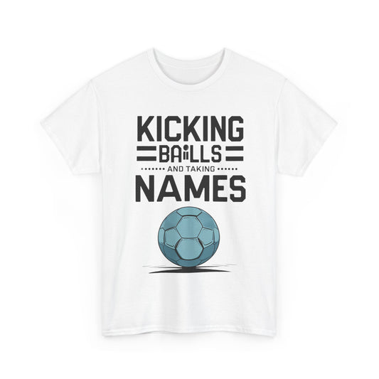 Funny Meme Unisex Tee - & quot; Kicking Balls & quot; by Memez Store