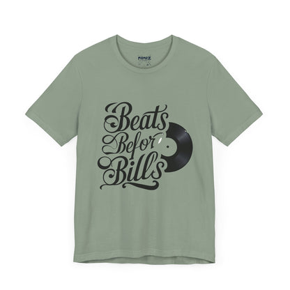 Music Lover's Unisex Tee - Beats Before Bills by Memez Store
