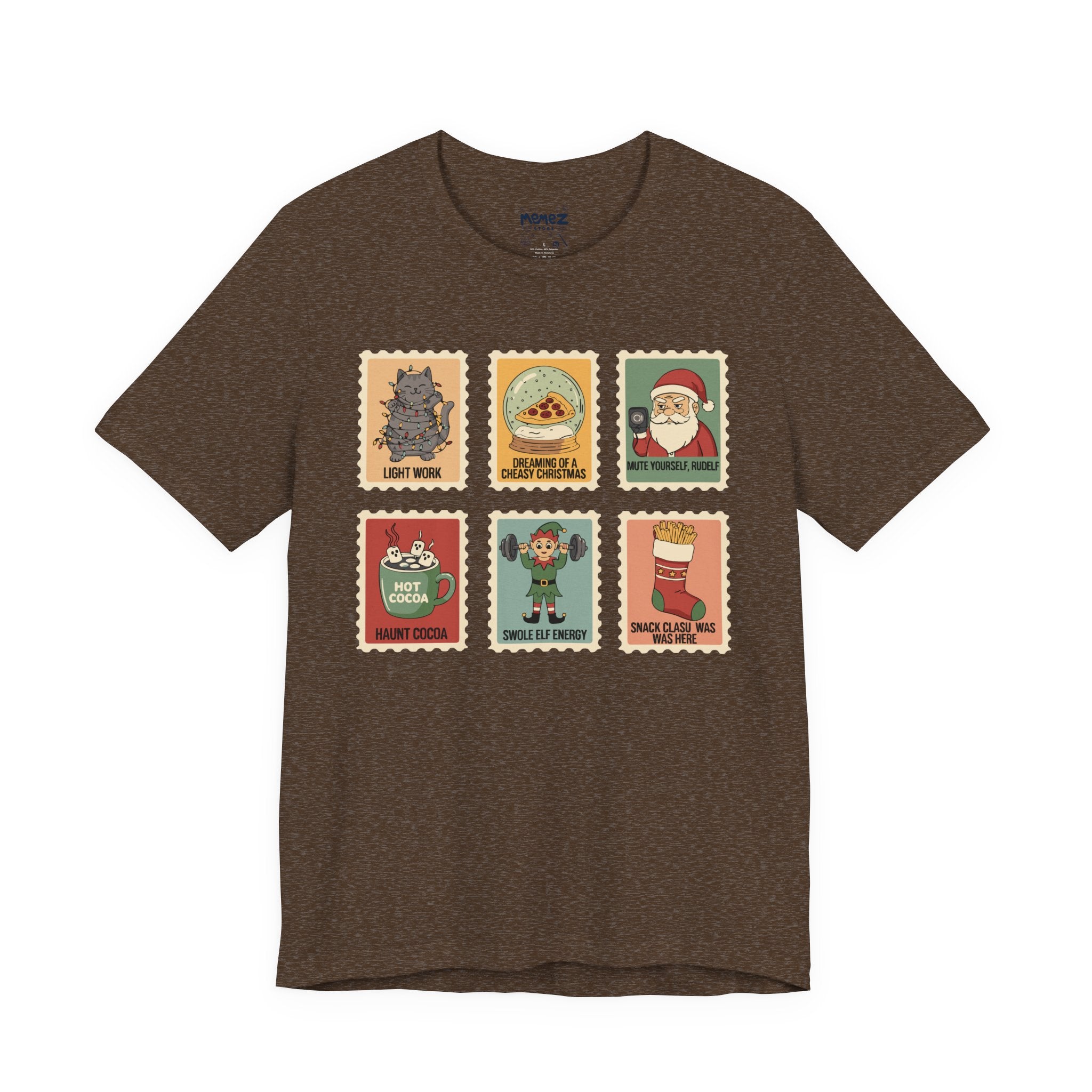Chirstmas Stamp Collection Meme Funny Tee