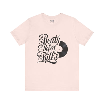 Music Lover's Unisex Tee - Beats Before Bills by Memez Store