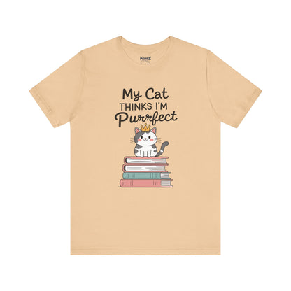 My Cat Thinks I am Purfect Funny Meme Tee by Memez Store