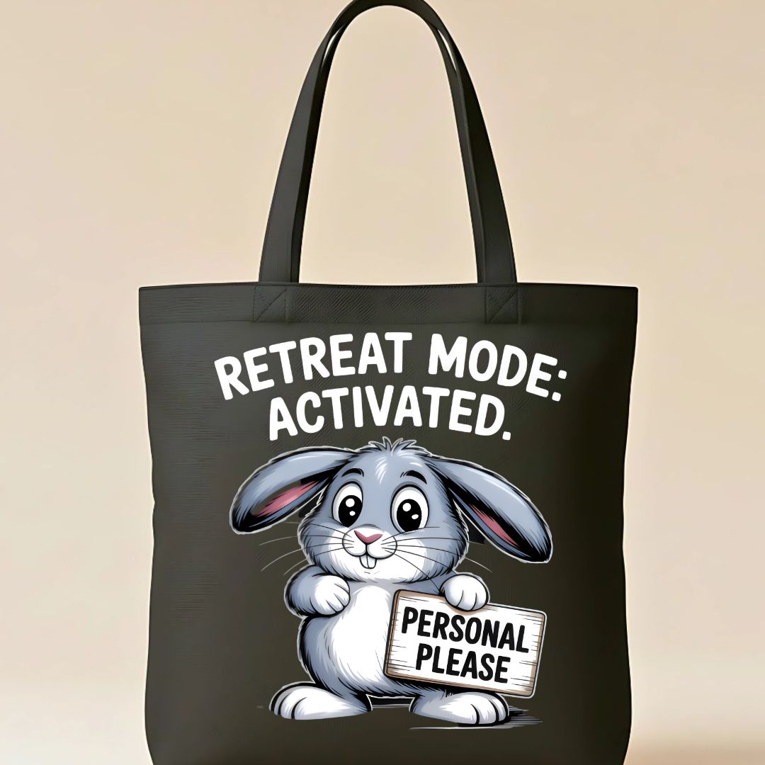 "Hoppy &amp; You Know It" Funny Bunny Pun Tote Bag