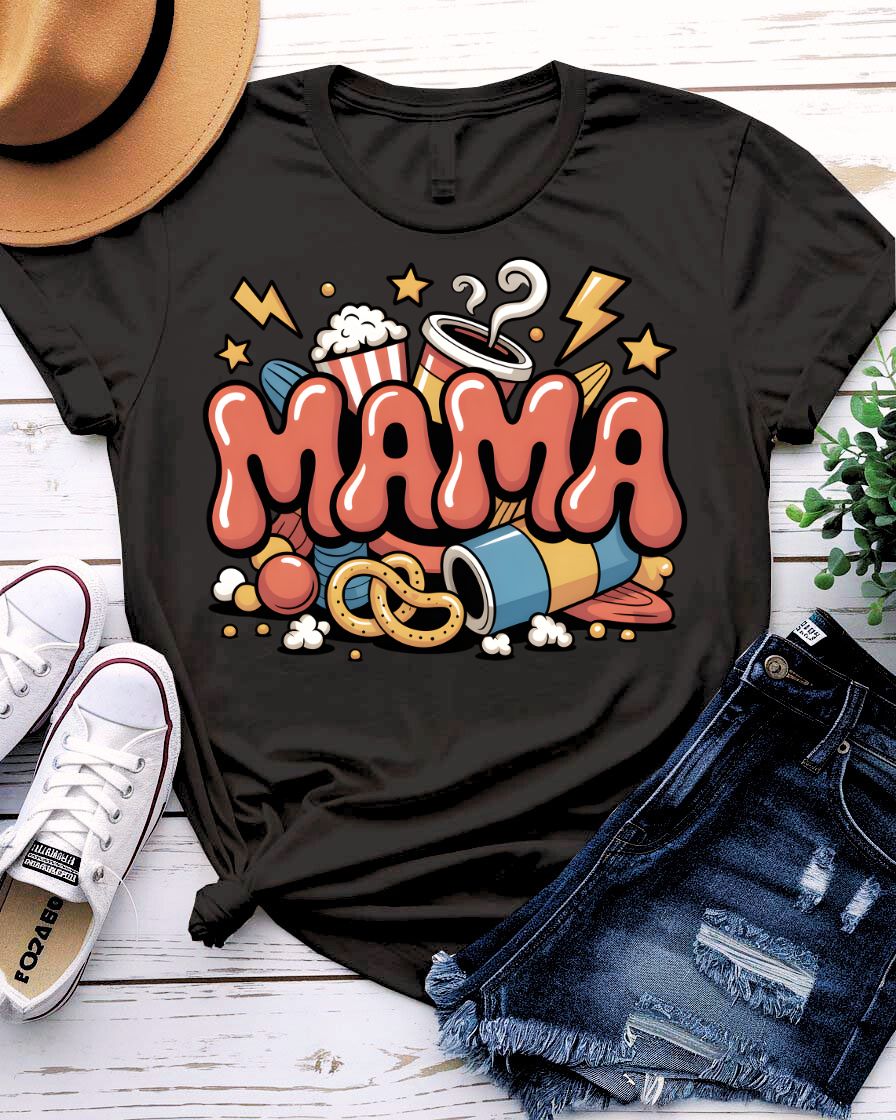 Mom Food Tee – Cute 'Mom Food' Graphic T-Shirt for Moms & New Parents