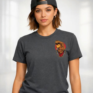 Lion Streetwear Tee with Majestic Portrait Graphic