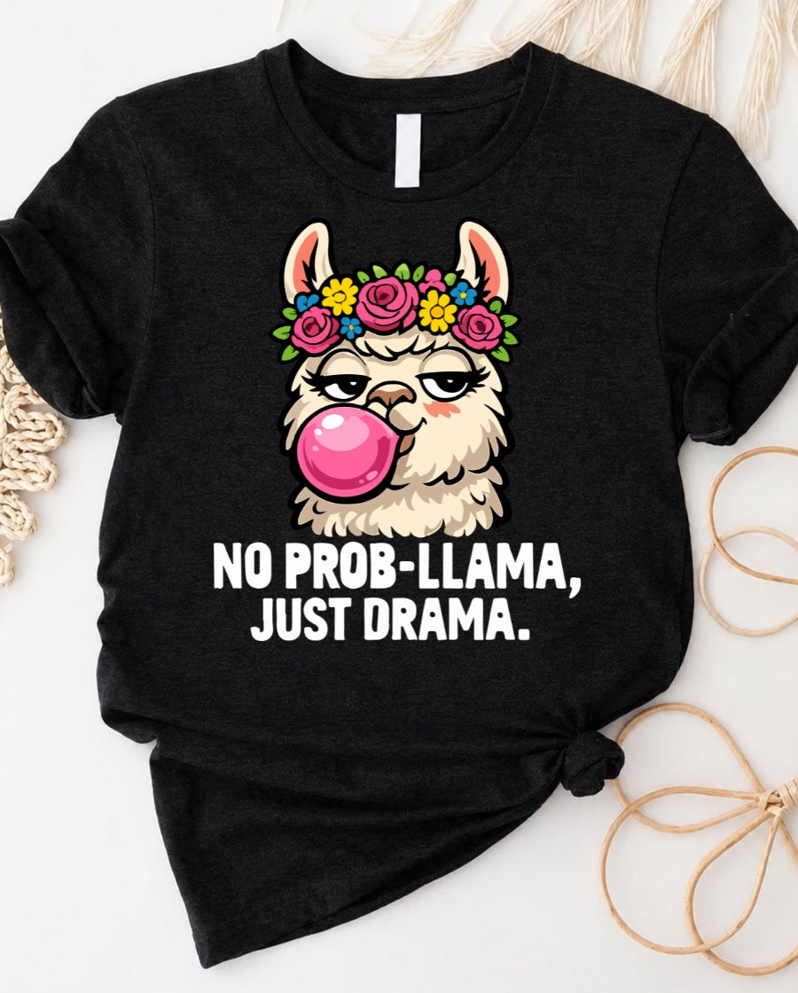No Prob-llama Bubblegum Llama T-Shirt