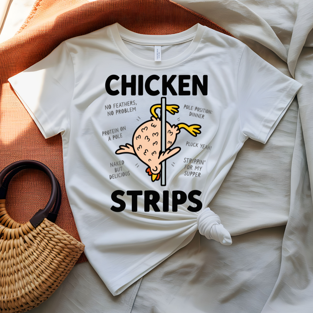 Chicken Strips T-Shirt — Funny Retro Snack Tee