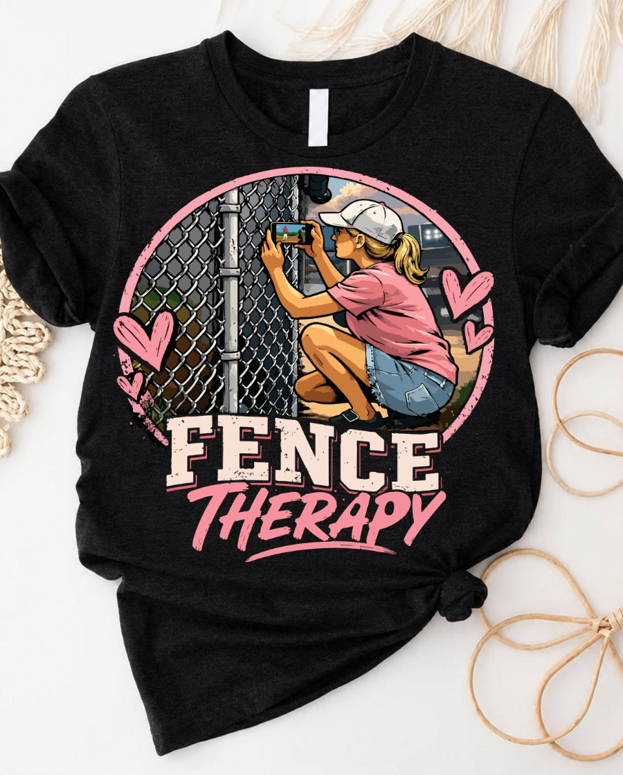 Fence Therapy T-Shirt — Gardening & Yard Care Humor Tee