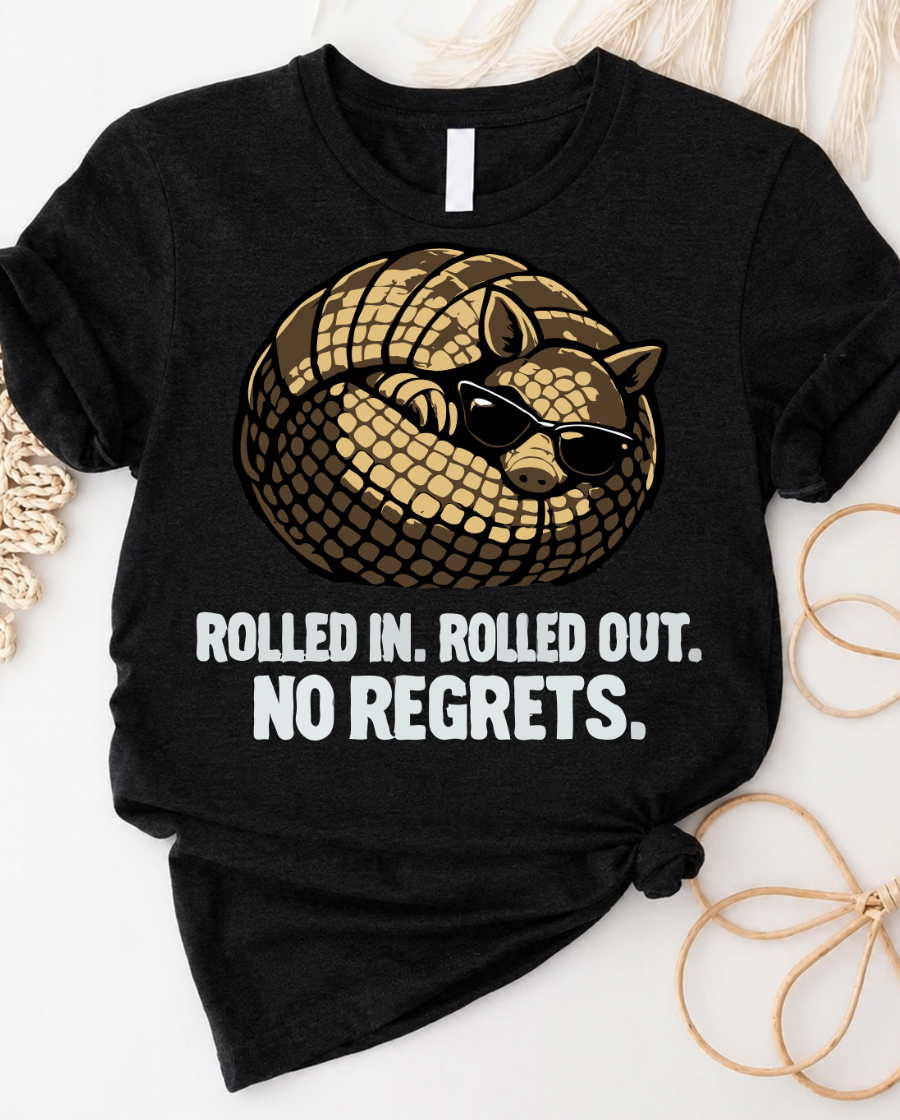 Armadillo 'Rolled In. Rolled Out. No Regrets.' Graphic Tee