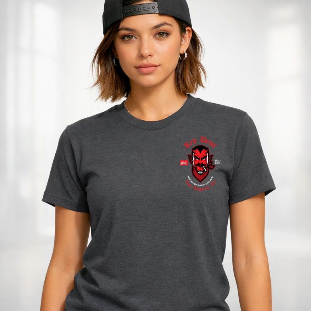 Red Devil Streetwear Tee with Striking Neo-Traditional Graphic