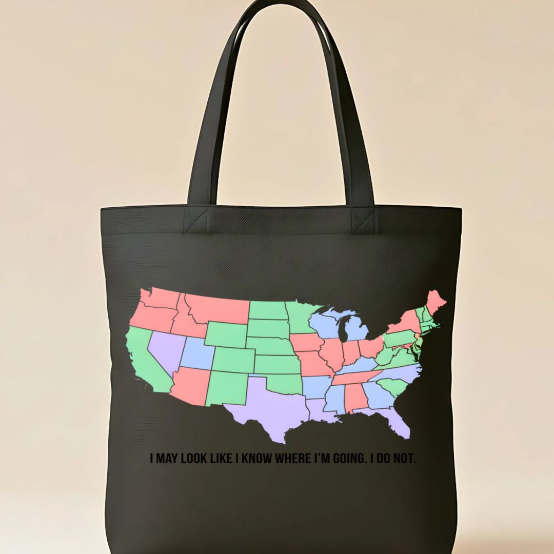 FunnyText American Tote Bag with Humorous USA Slogan
