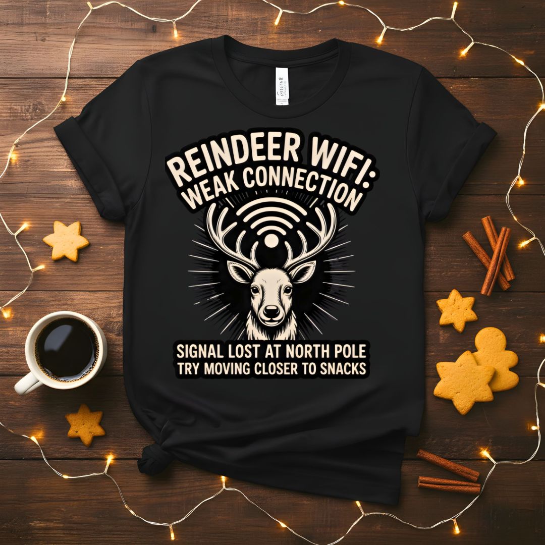 Reindeer WIFI  Funny Tee
