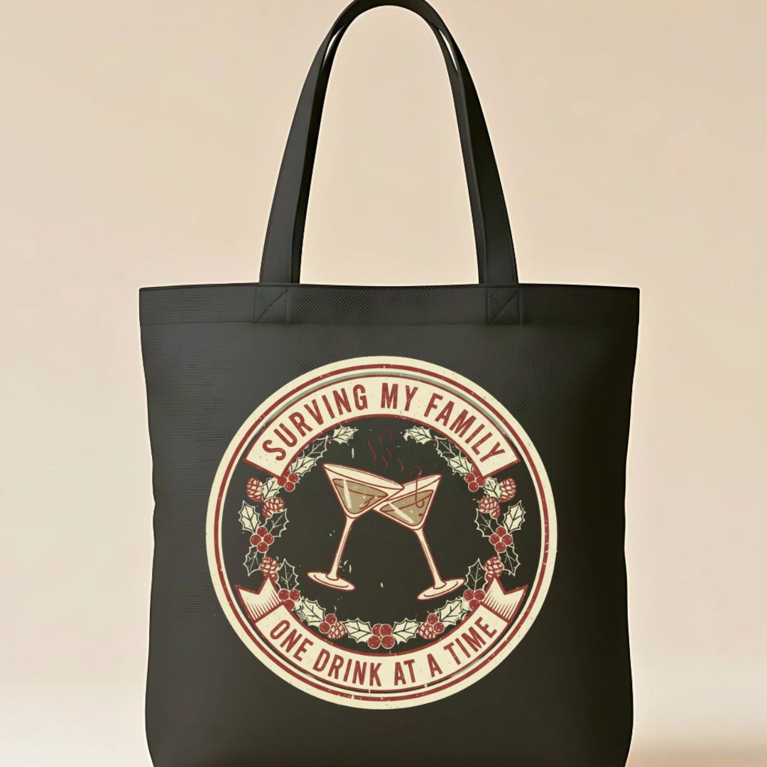Serving My Family Funny Household Management Tote Bag