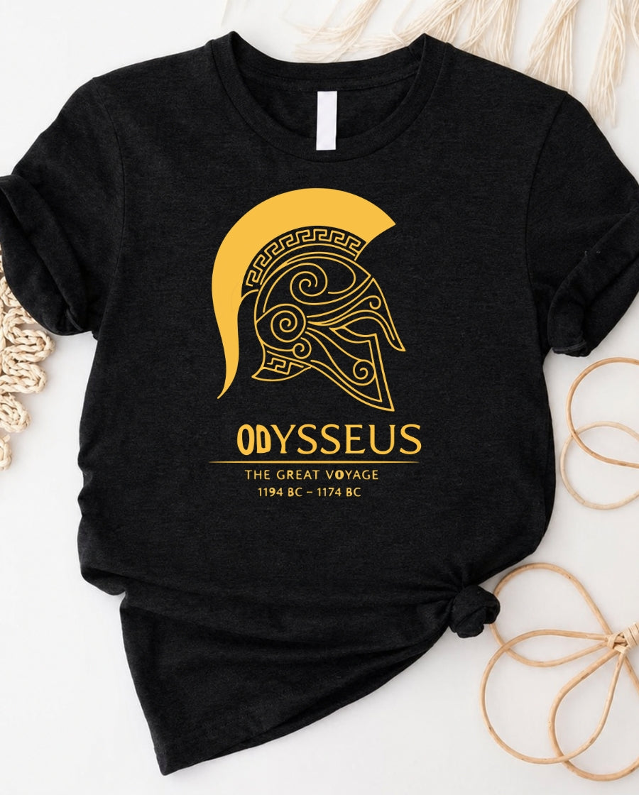 Odysseus Mythic Helmet T-Shirt — The Great Voyage Graphic Tee