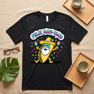 Feliz Navi-Taco Christmas Taco Pun T-Shirt
