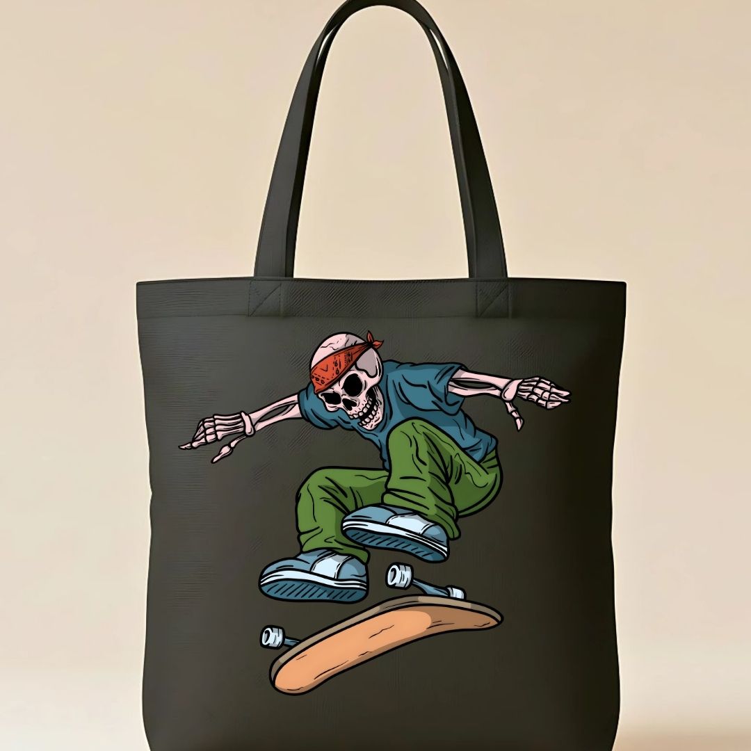 Skull Skater Tote Bag - Durable Skatepark Gear Bag