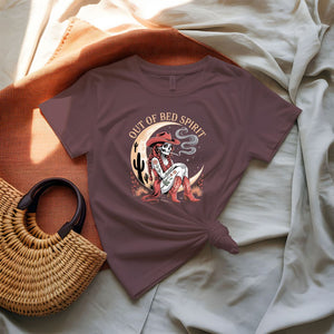 "Out of Bed Spirit Funny Skull Tee by Memez Store"