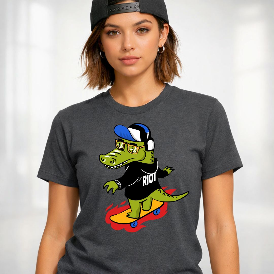 Riot Crocodile Streetwear Tee