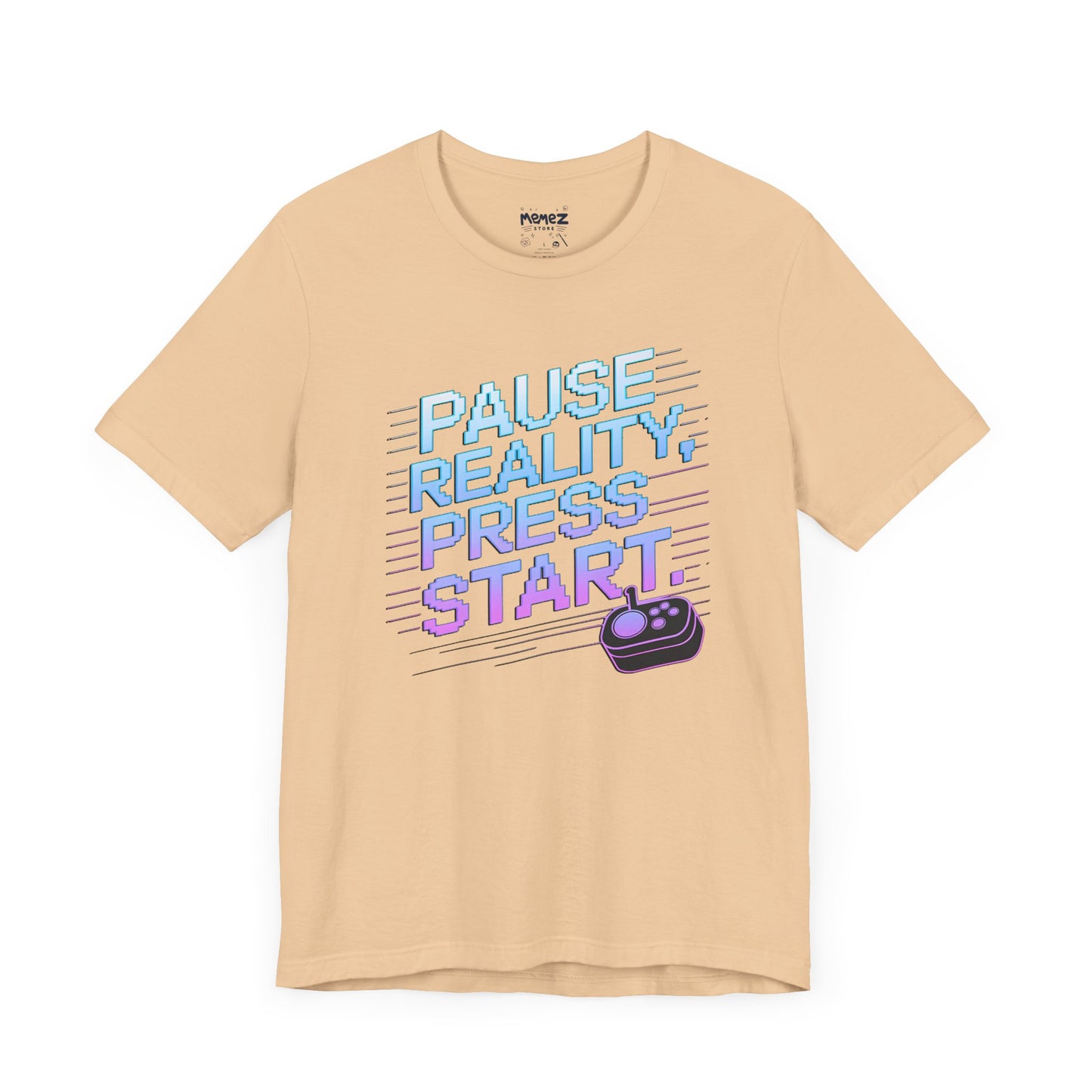 Gamer Pause Reality Press Tee - Unisex Jersey Short Sleeve