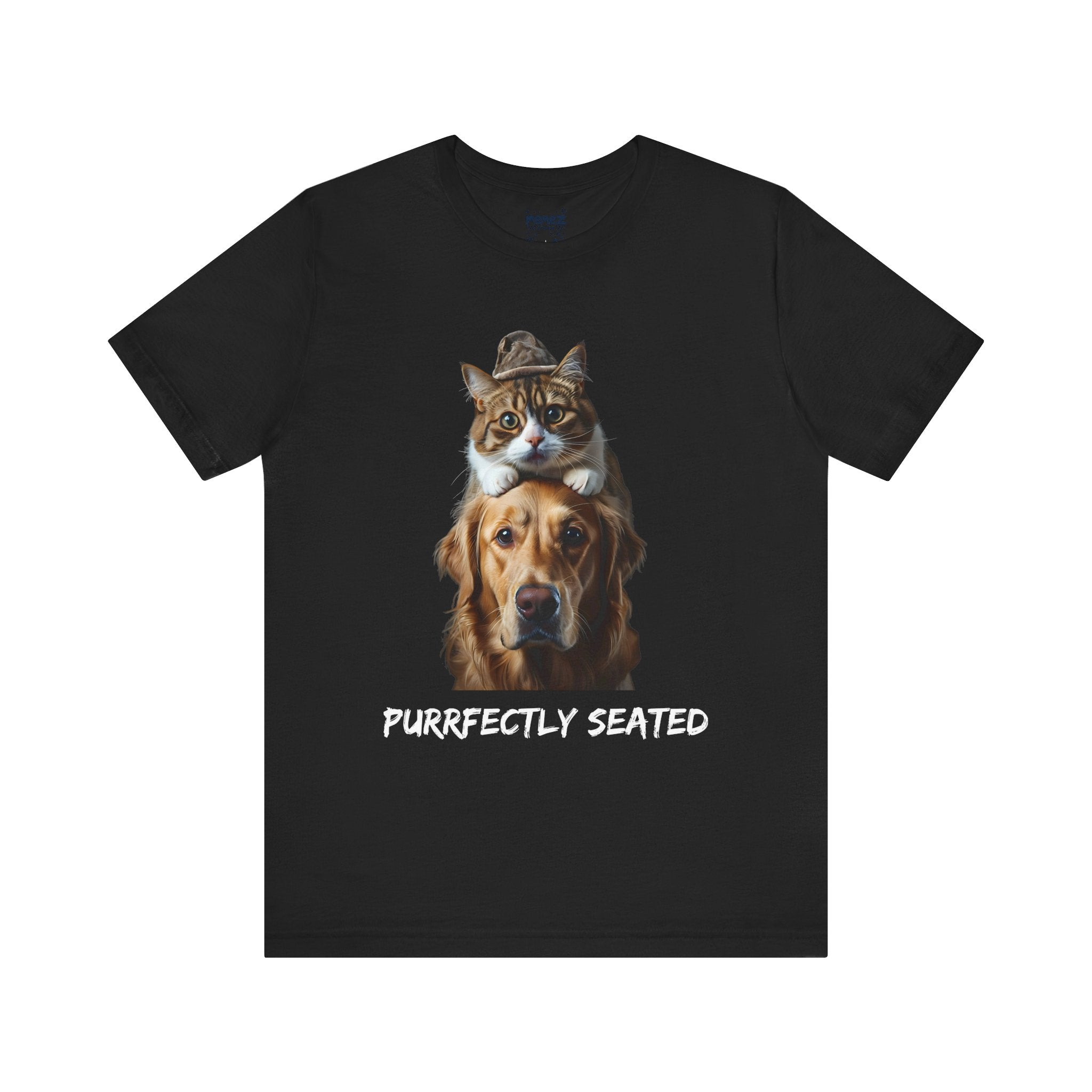 Purfectly Seated a pet lovers Unisex Jersey Short Sleeve Tee by Memez Store