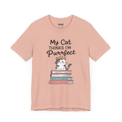 My Cat Thinks I am Purfect Funny Meme Tee by Memez Store