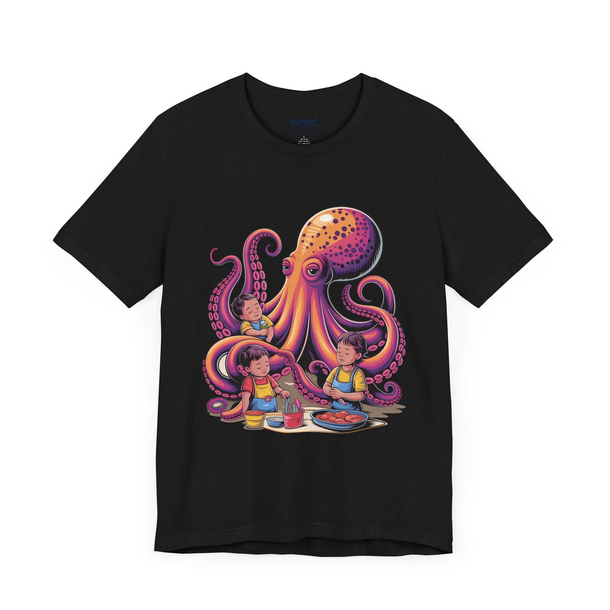 Kids Playing with Octopus Unisex Tee - Memez Store