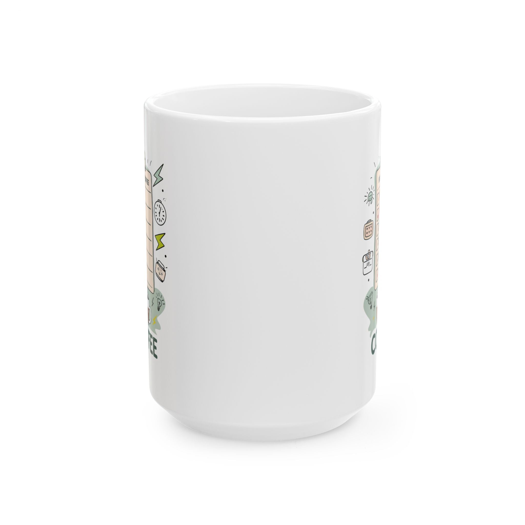 Ceramic Mug - Coffee Check List Funny Meme Mug By Memez Store