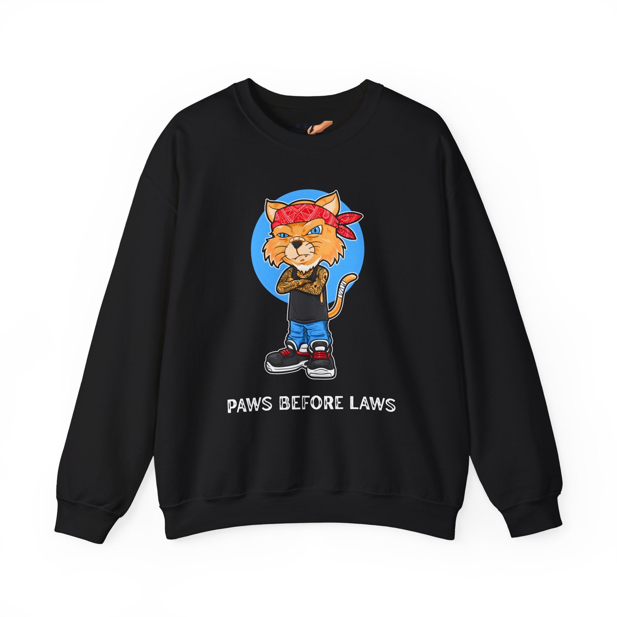Paws Before Laws Crewneck Sweatshirt — Streetwear Graphic Pullover