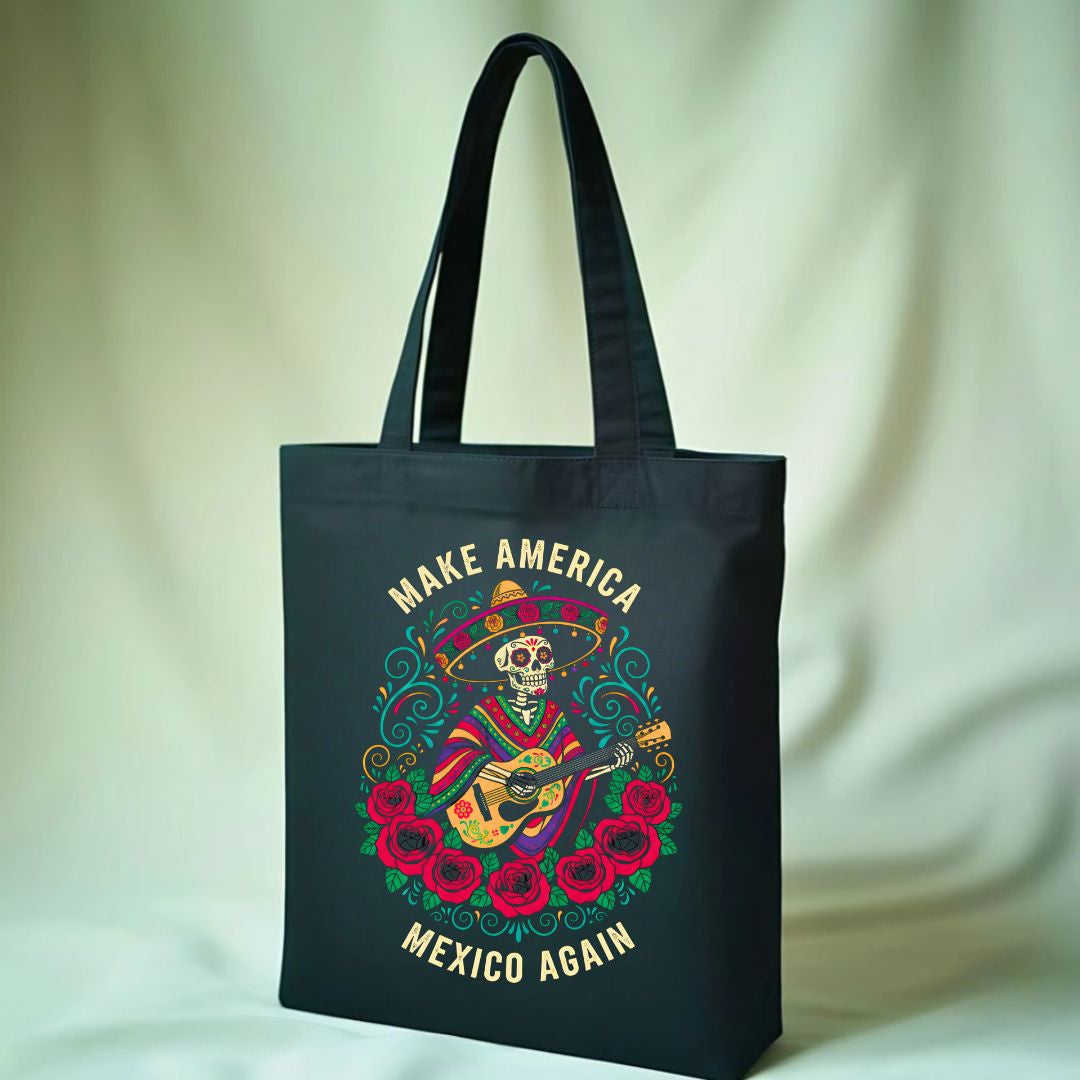 Make America Mexico Again Skull Parody Tote Bag