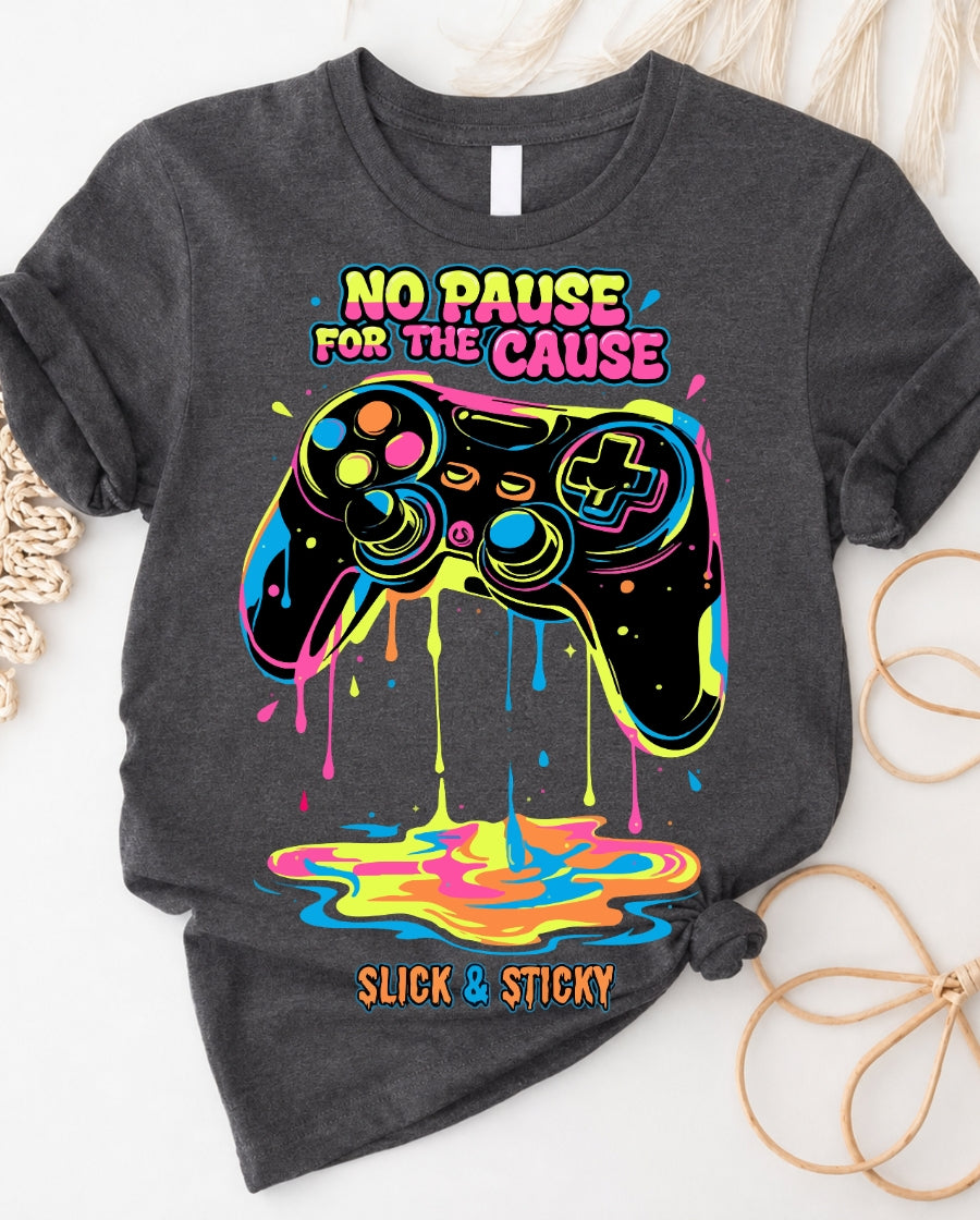 No Pause for the Cause Game Lover's Tee — Gamer Charity T-Shirt