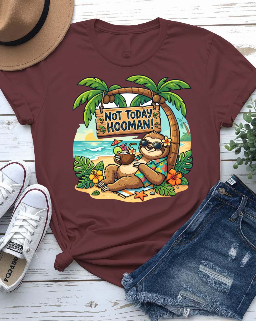 Not today hooman summer tee unimpressed cat meme graphic