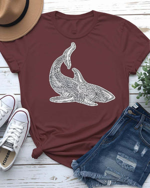 Robot Fish Tee with detailed illustration of a sleek, metallic robotic fish