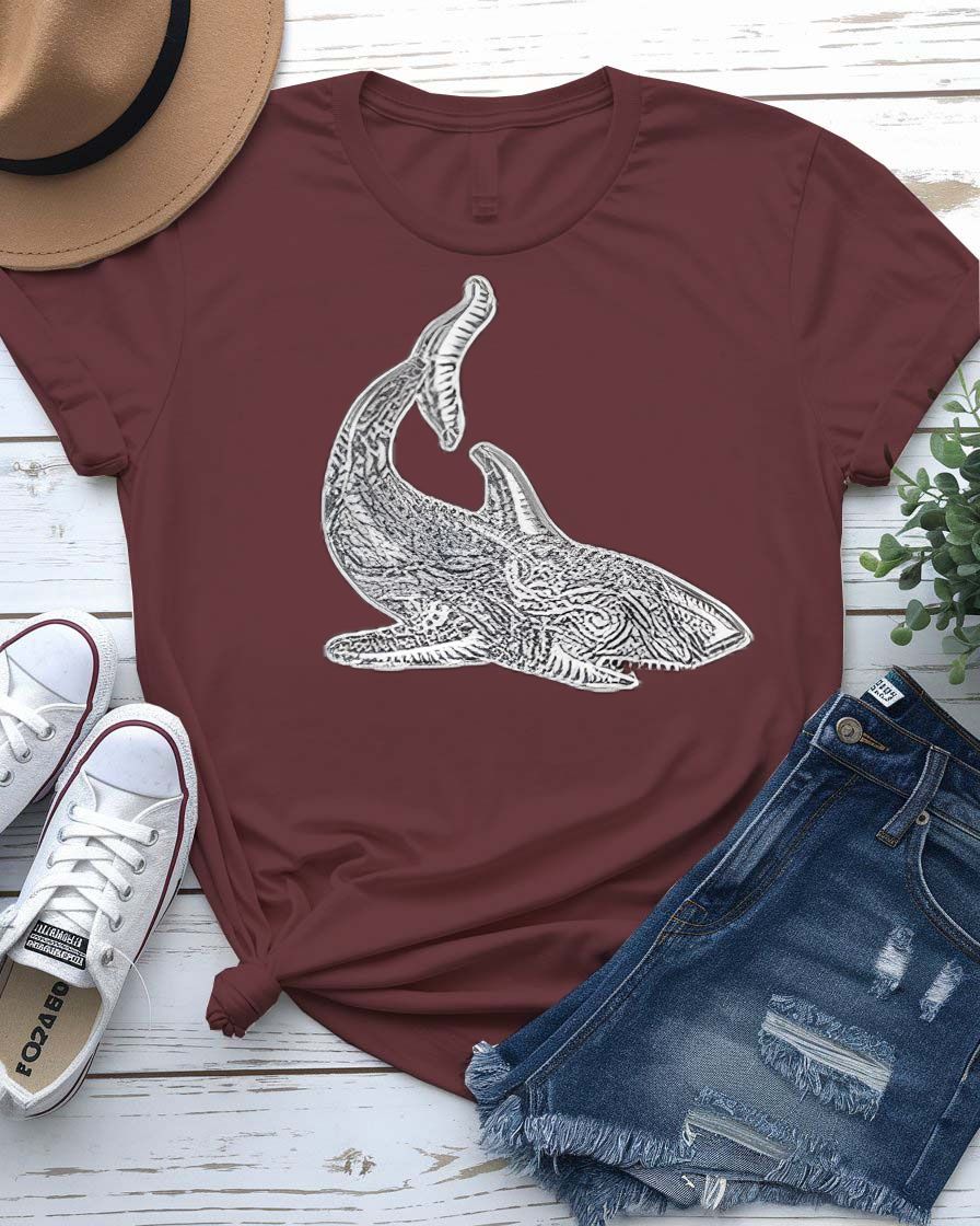 Robot Fish Tee with detailed illustration of a sleek, metallic robotic fish
