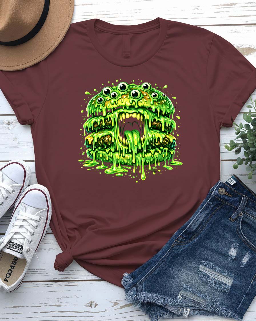 Alien Burger Graphic Streetwear T-Shirt
