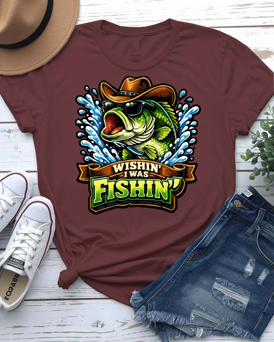Wishin I Was Fishin Tee