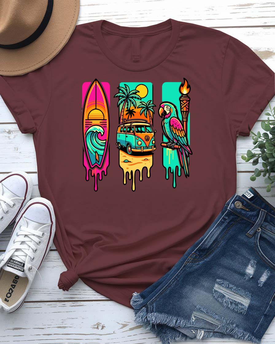 Tropical Beach Retro Tee