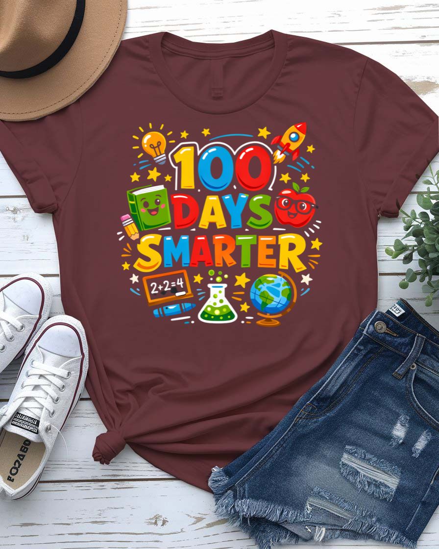 100 Days Smarter Graduation T-Shirt for Kids