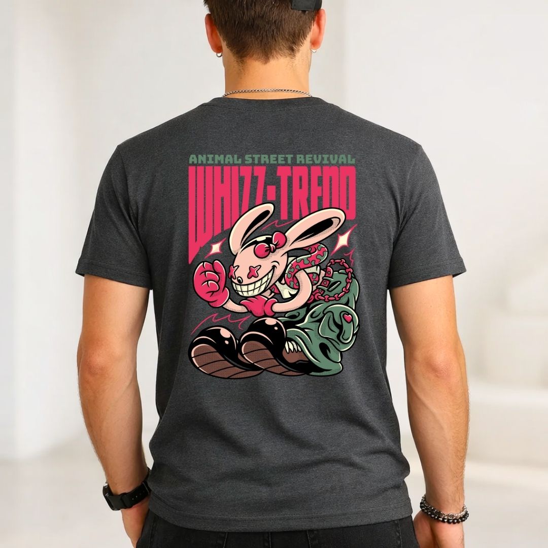 Whiz Trend Premium Oversized Streetwear Tee - Model Front