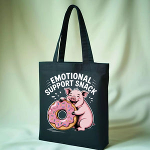 "Emotional Support Snack" Funny Food &amp; Mood Tote Bag