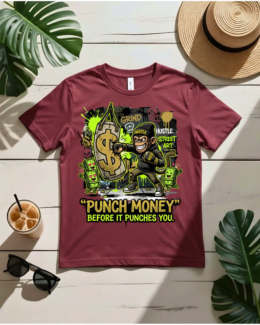 Punch money before it punches you tee boxing glove dollar sign