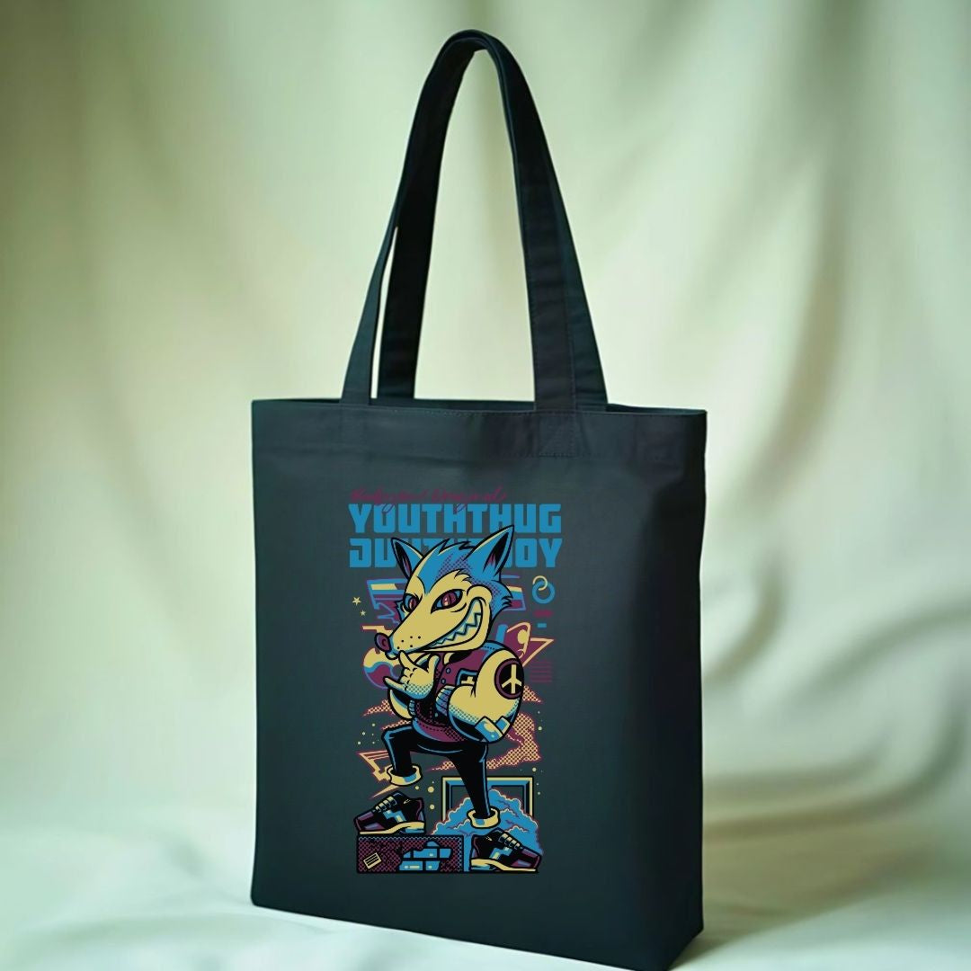 Urban Youth Graphic Cotton Canvas Tote Bag