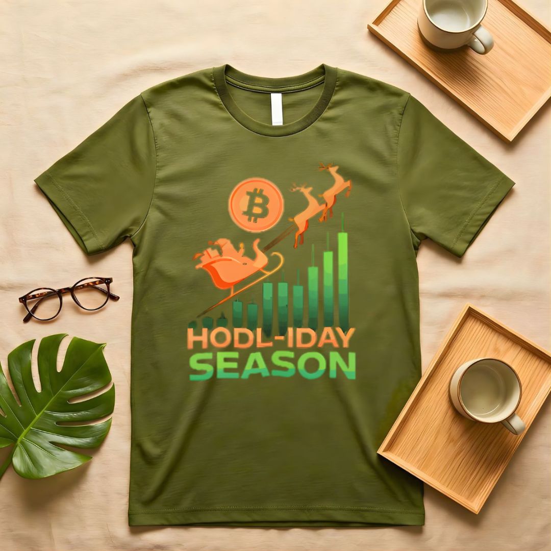 HODL-IDAY Crypto Bitcoin Christmas Pun T-Shirt
