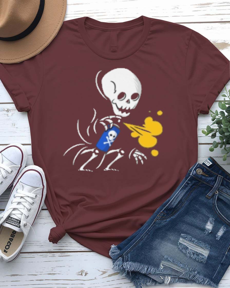 Skull Spray Streetwear Tee — Urban Grunge Graphic T-Shirt