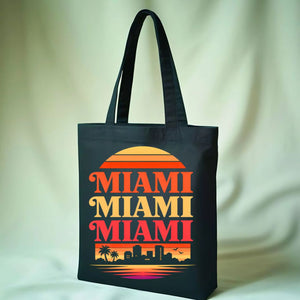Miami City Skyline Graphic Tote Bag