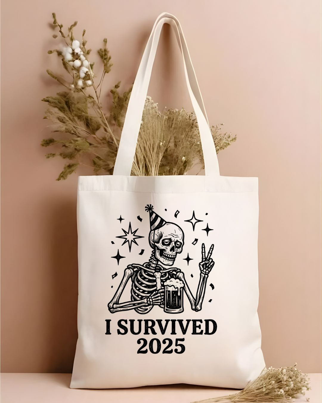 I Survived 2025 Funny Milestone Celebration Tote Bag