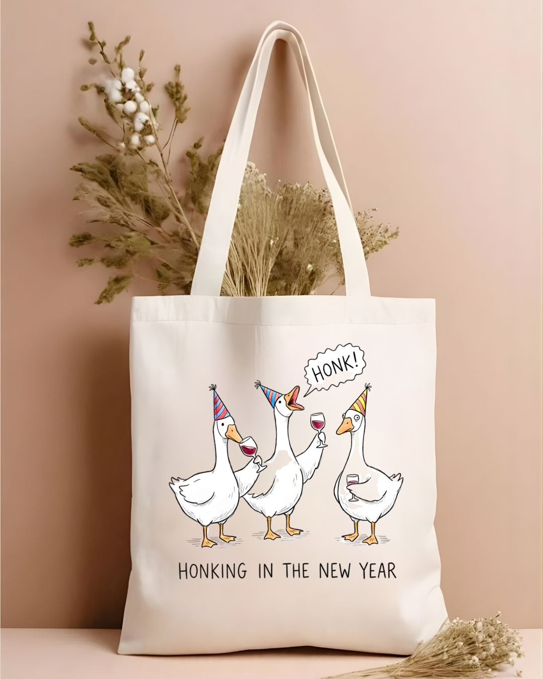 Hoking The New Year Goose Funny Typo Humor Tote Bag