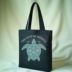 Gulf of Mexico Sea Turtle Art Tote Bag for Ocean Lovers