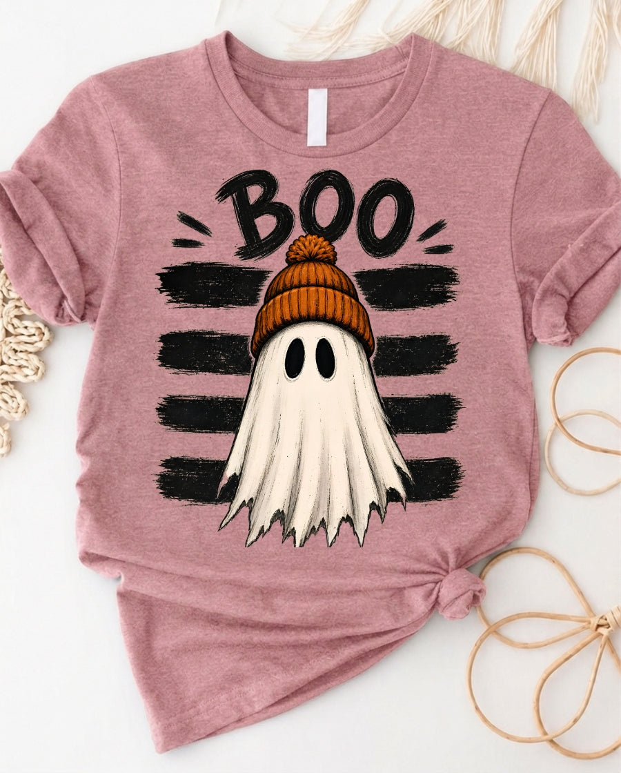 Ghost 'Boo' Graphic Tee — Cute Halloween Ghost T-Shirt