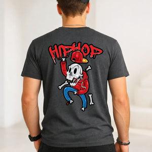 Hip Hop Skull Streetwear Tee with Crown &amp; Chains Graphic