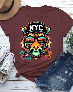 Cute lion face tee for toddlers front view